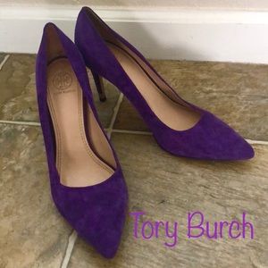Tory Burch Purple Greenwich Leather Heels size 9